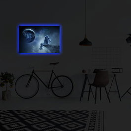 Wallity Lienzo Decorativo Iluminado con LEDs Multicolor ABD-007